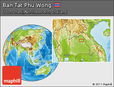 Physical Location Map of Ban Tat Phu Wong