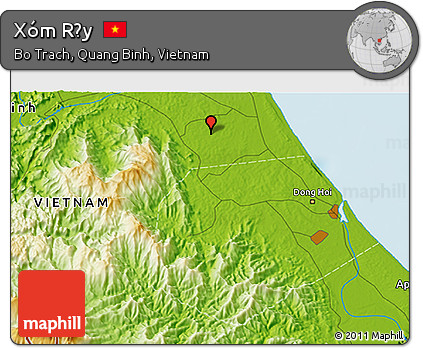 Physical 3D Map of Xóm Rậy