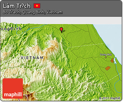 Physical 3D Map of Lâm Trạch
