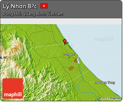 Physical 3D Map of Lý Nhơn Bằc