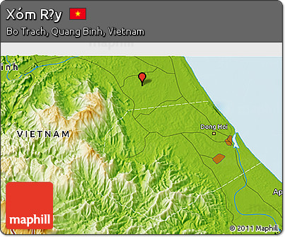 Physical 3D Map of Xóm Rậy