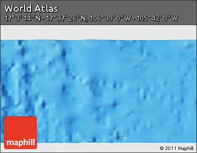 Political 3D Map of the Area around 17° 20' 20" N, 106° 10' 30" W