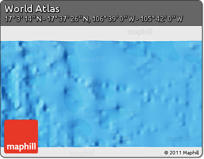 Political 3D Map of the Area around 17° 20' 20" N, 106° 10' 30" W