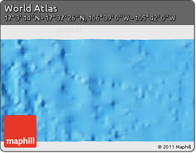 Shaded Relief 3D Map of the Area around 17° 20' 20" N, 106° 10' 30" W