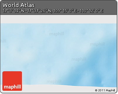 Physical 3D Map of the Area around 17° 20' 20" N, 109° 43' 29" E