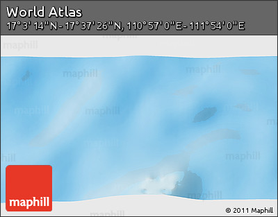 Physical 3D Map of the Area around 17° 20' 20" N, 111° 25' 30" E
