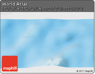 Physical 3D Map of the Area around 17° 20' 20" N, 111° 25' 30" E