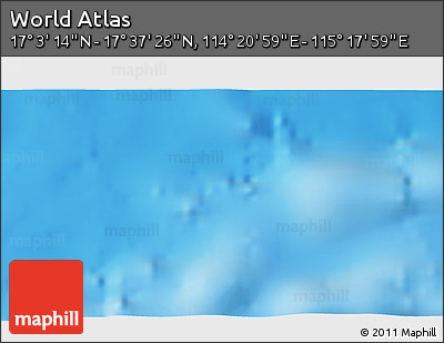 Physical 3D Map of the Area around 17° 20' 20" N, 114° 49' 29" E