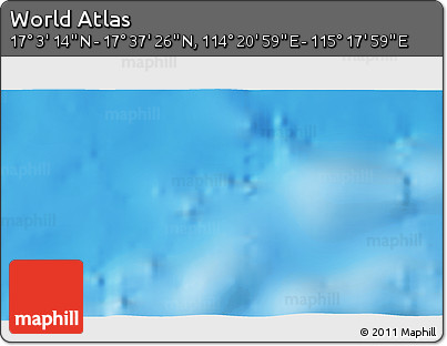 Physical 3D Map of the Area around 17° 20' 20" N, 114° 49' 29" E
