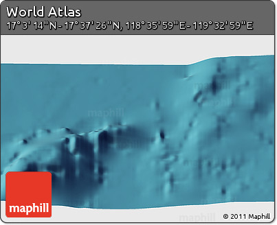 Satellite 3D Map of the Area around 17° 20' 20" N, 119° 4' 29" E