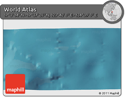 Satellite 3D Map of the Area around 17° 20' 20" N, 124° 10' 30" E
