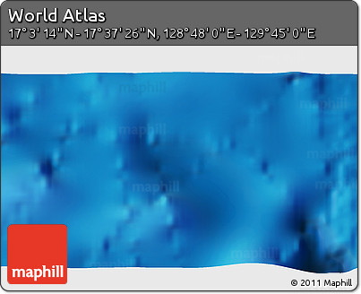 Physical 3D Map of the Area around 17° 20' 20" N, 129° 16' 30" E