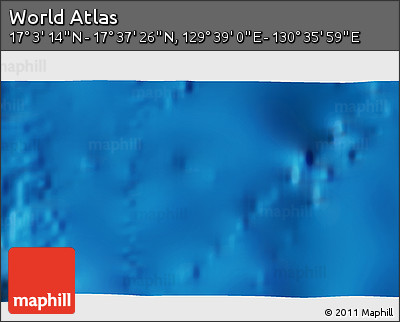 Physical 3D Map of the Area around 17° 20' 20" N, 130° 7' 30" E