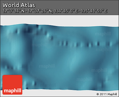 Satellite 3D Map of the Area around 17° 20' 20" N, 135° 13' 29" E