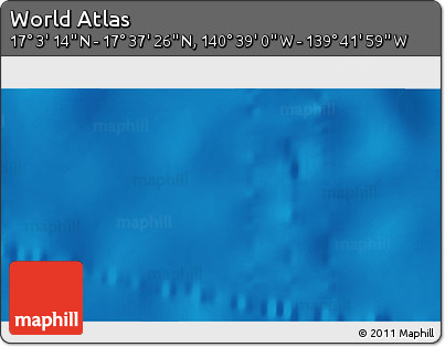 Shaded Relief 3D Map of the Area around 17° 20' 20" N, 140° 10' 30" W