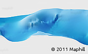 Shaded Relief Panoramic Map of the area around 17° 20' 20" N, 150° 31' 30" E