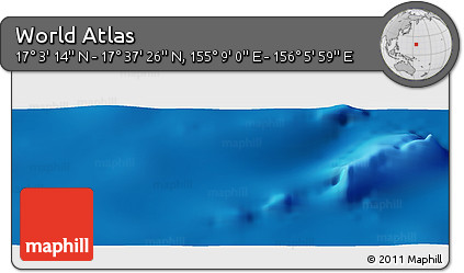 Physical Panoramic Map of the Area around 17° 20' 20" N, 155° 37' 30" E