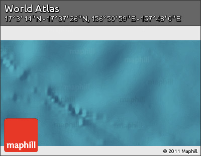 Satellite 3D Map of the Area around 17° 20' 20" N, 157° 19' 29" E