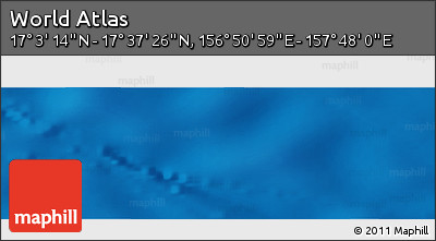 Physical Panoramic Map of the Area around 17° 20' 20" N, 157° 19' 29" E