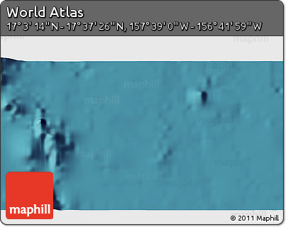 Satellite 3D Map of the Area around 17° 20' 20" N, 157° 10' 30" W