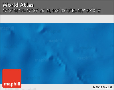 Physical 3D Map of the Area around 17° 20' 20" N, 159° 1' 30" E