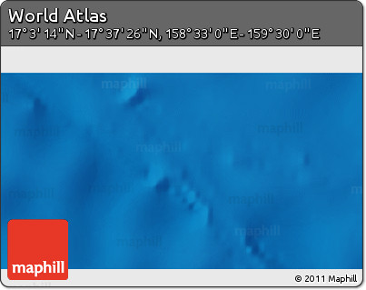 Physical 3D Map of the Area around 17° 20' 20" N, 159° 1' 30" E
