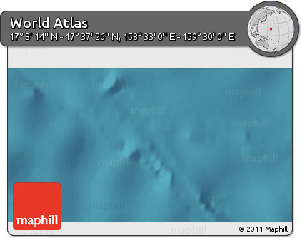 Satellite 3D Map of the Area around 17° 20' 20" N, 159° 1' 30" E
