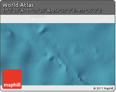 Satellite 3D Map of the Area around 17° 20' 20" N, 159° 1' 30" E