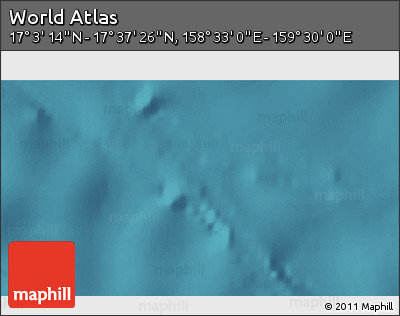Satellite 3D Map of the Area around 17° 20' 20" N, 159° 1' 30" E