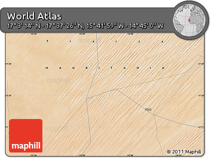Satellite Map of the Area around 17° 20' 20" N, 15° 13' 29" W