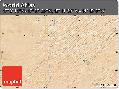 Satellite Map of the Area around 17° 20' 20" N, 15° 13' 29" W