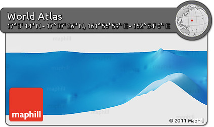 Physical Panoramic Map of the Area around 17° 20' 20" N, 162° 25' 30" E