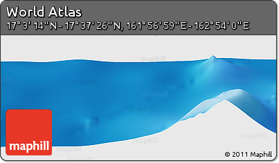 Physical Panoramic Map of the Area around 17° 20' 20" N, 162° 25' 30" E