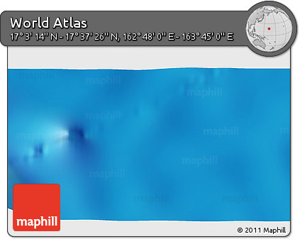 Physical 3D Map of the Area around 17° 20' 20" N, 163° 16' 30" E