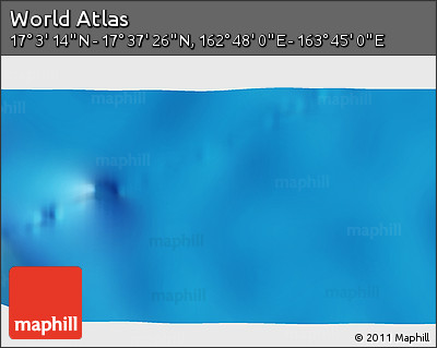 Physical 3D Map of the Area around 17° 20' 20" N, 163° 16' 30" E