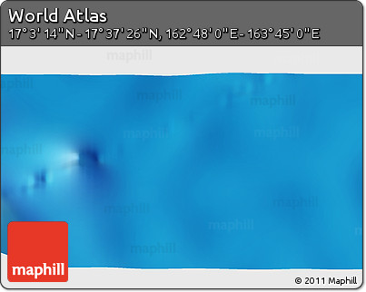 Physical 3D Map of the Area around 17° 20' 20" N, 163° 16' 30" E