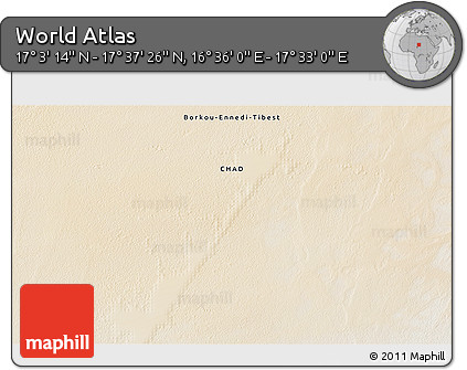Satellite 3D Map of the Area around 17° 20' 20" N, 17° 4' 30" E
