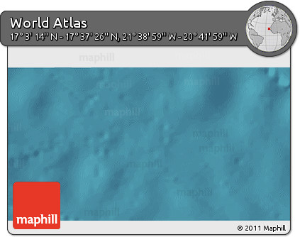 Satellite 3D Map of the Area around 17° 20' 20" N, 21° 10' 29" W