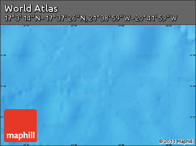 Physical Map of the Area around 17° 20' 20" N, 21° 10' 29" W