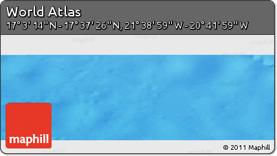 Physical Panoramic Map of the Area around 17° 20' 20" N, 21° 10' 29" W