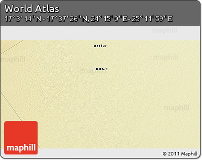 Physical 3D Map of the Area around 17° 20' 20" N, 24° 43' 30" E