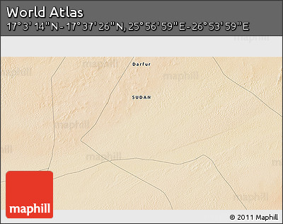 Satellite 3D Map of the Area around 17° 20' 20" N, 26° 25' 29" E