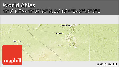 Physical Panoramic Map of the Area around 17° 20' 20" N, 27° 16' 29" E