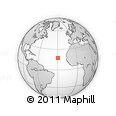 Outline Map of the Area around 17° 20' 20" N, 29° 40' 29" W, rectangular outline