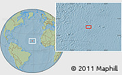 Savanna Style Location Map of the area around 17° 20' 20" N, 32° 13' 30" W, hill shading