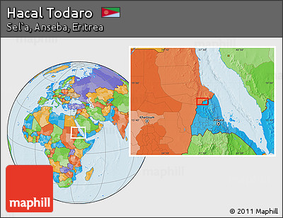 Political Location Map of Hacal Todaro