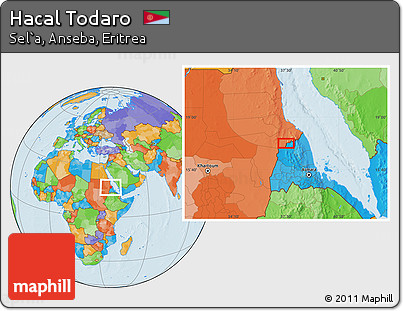 Political Location Map of Hacal Todaro