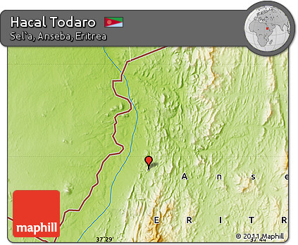 Physical Map of Hacal Todaro