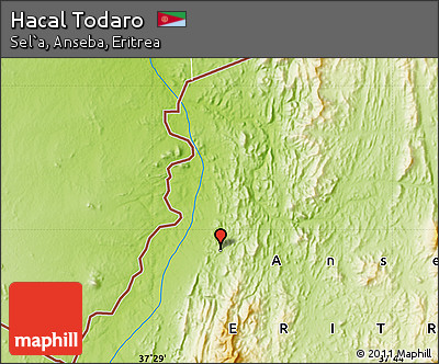 Physical Map of Hacal Todaro