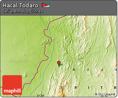 Physical Map of Hacal Todaro